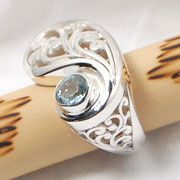 Amazonite gemstone ring