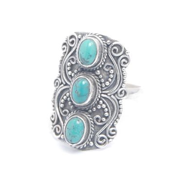 Amazonite gemstone ring