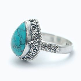 Amazonite gemstone ring