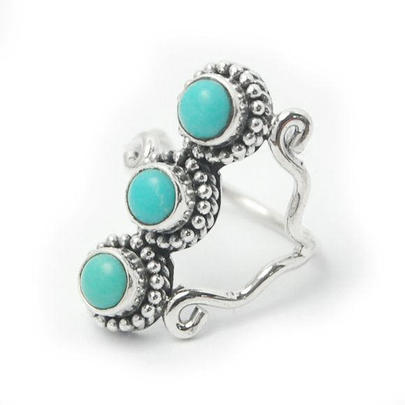 Amazonite gemstone ring