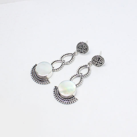 bali silver shell earring