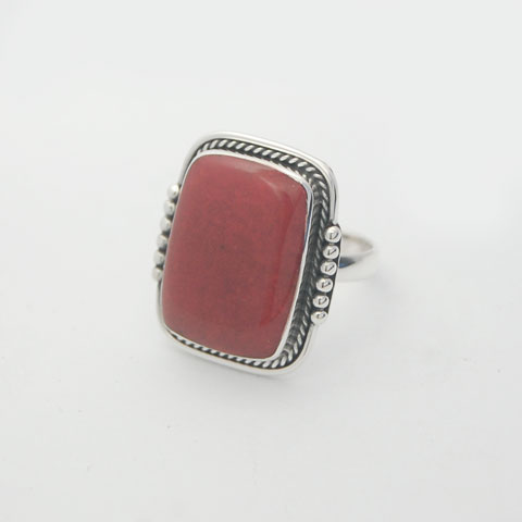 Bali Silver jewelry coral ring 